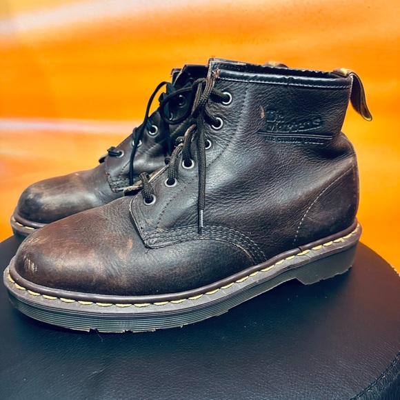 Dr. Martens Vintage Made in England Brown Leather Ankle Boots